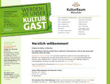 Tablet Screenshot of kulturraum-muenchen.de